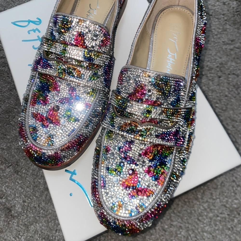 Gently used beautiful Betsey Johnson butterfly loafers